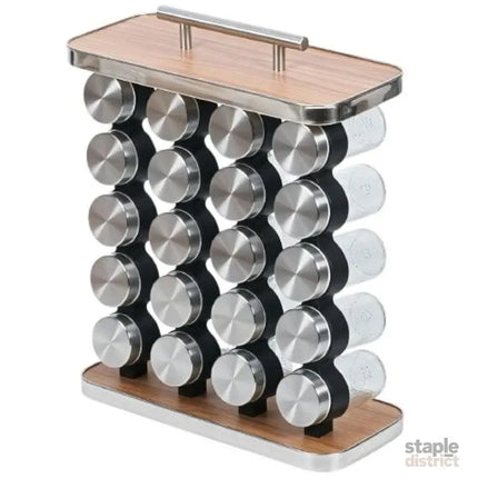 CARLA HOME 20-Jar Spice Rack Organizer Storage for Kitchen Countertop or Cabinet-2042061538893893632