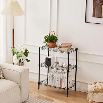 CARLA HOME 3-Tier Adjustable Metal Storage Shelves Wire Rack Organizer for Kitchen, Pantry, Bathroom or Laundry Room (45cm W x 40cm D x 103cm H)-2042061540739387393