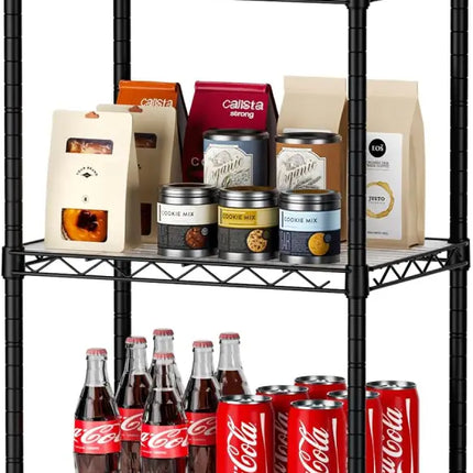 CARLA HOME 3-Tier Adjustable Metal Storage Shelves Wire Rack Organizer for Kitchen, Pantry, Bathroom or Laundry Room (45cm W x 40cm D x 103cm H)-2042061540739387392