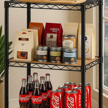 CARLA HOME 3-Tier Adjustable Metal Storage Shelves Wire Rack Organizer for Kitchen, Pantry, Bathroom or Laundry Room (45cm W x 40cm D x 103cm H)-2042061540739387398