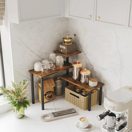 CARLA HOME 3-Tier Wooden Corner Shelf Kitchen Spice Rack Organiser Home Storage & Organisation-2042061557185253377