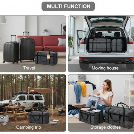 CARLA HOME 4-Pack 180L Extra Large Moving Storage Bags with Handles & Duty Zippered for Clothes, Travel, Space Saving & Camping-2050057512442531842