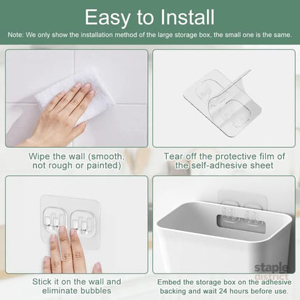 CARLA HOME 4-Pack Self-Adhesive Wall Storage Box for Cabinet Doors, Kitchen, Bathroom & Office-2050057509091282952