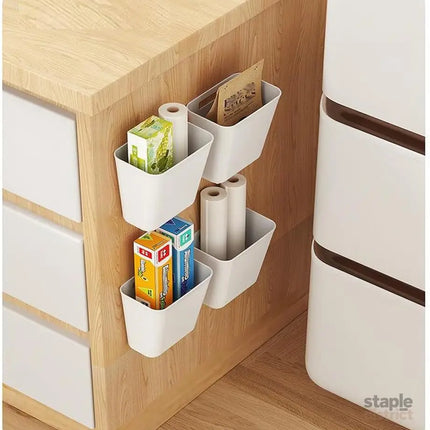 CARLA HOME 4-Pack Self-Adhesive Wall Storage Box for Cabinet Doors, Kitchen, Bathroom & Office-2050057509091282950