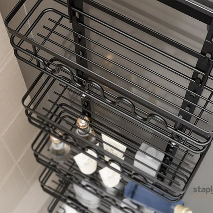 CARLA HOME 4 Tier Adjustable Baskets Over Door Pantry Organiser for Home Kitchen-2042061563908722694