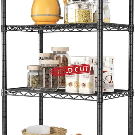 CARLA HOME 4-Tier Adjustable Metal Storage Shelves Wire Rack Organizer for Kitchen, Pantry, Bathroom or Laundry Room (60cm W x 40cm D x 140 cm H)-2042061546527526912