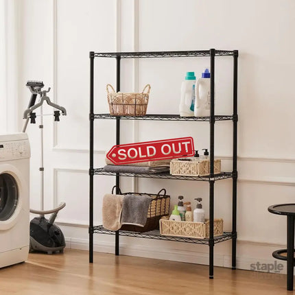 CARLA HOME 4-Tier Adjustable Metal Storage Shelves Wire Rack Organizer for Kitchen, Pantry, Bathroom or Laundry Room (60cm W x 40cm D x 140 cm H)-2042061546527526913