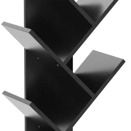 CARLA HOME 5-Tier Tree Bookshelf Storage Rack for Home Office or Bedroom (Black)-2042061543272747016