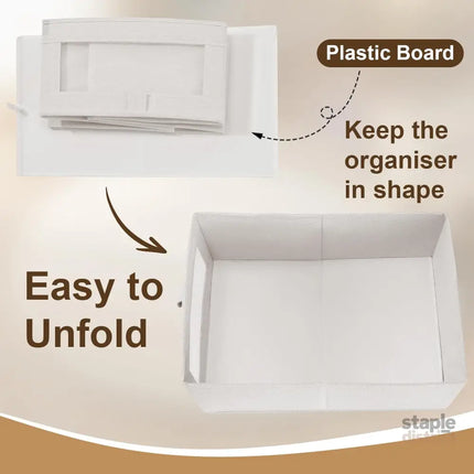 CARLA HOME 6 Pack Closet Storage Bins with Clear Window for Shelves, Clothes, Toys, Wardrobe & Bedroom Organization-2050057505802948612