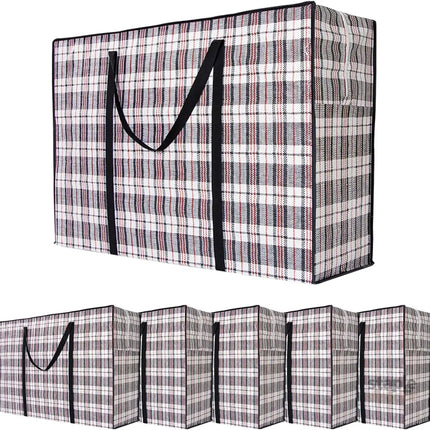 CARLA HOME 6 Pack Large Moving Storage Bags with Zipper & Handles for Clothes, Bedding, Blankets, Dorm & Travel (80x55x25cm)-2050057507983986688