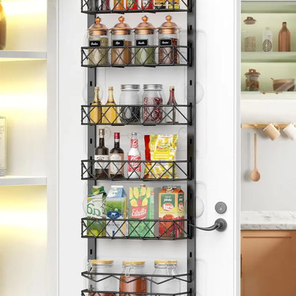 CARLA HOME 6 Tier Adjustable Baskets Over Door Pantry Organiser for Home Kitchen-2042061564110049280