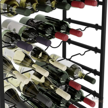 CARLA HOME 6-Tier Freestanding Wine Rack for 30 Bottles with Wood Countertop and Sturdy Metal Frame-2042061567222222851
