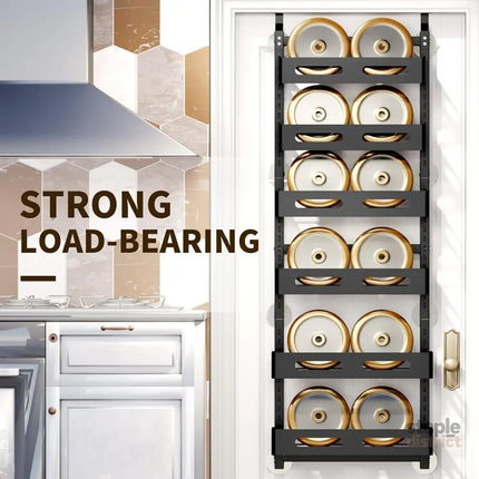 CARLA HOME 6 Tier Over the Door Organizer with Adjustable Metal Pantry Storage Rack and Hanging Baskets for Kitchen and Bathroom-2042061553968222210