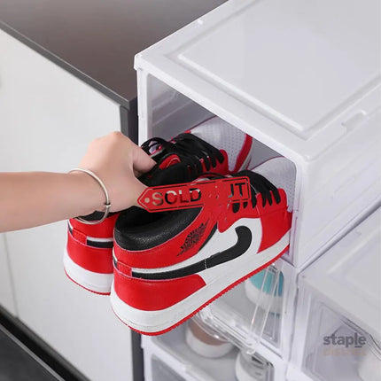 CARLA HOME 6-Tier Stackable Shoe Storage Box Organizer with Clear Door for Closet, Entryway or Cabinet-2042061552038842374