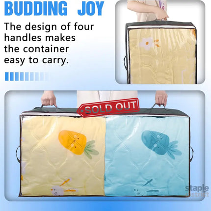 CARLA HOME 8 Pack Underbed Storage Bins with 90L Large Capacity Storage Containers for Comforters, Linen, Pillows, Toys, Towels, Blankets-2050057513046511621