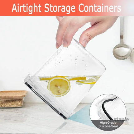 CARLA HOME 8 Piece Airtight Food Storage Containers Set with Lids & Labels for Kitchen Storage-2050057506415316995
