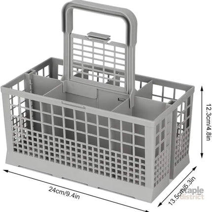 CARLA HOME 8 Slot Universal Dishwasher Cutlery Basket with Handle and Lid which Fits Most Brands (240mm X 135mm X 122mm)-2042061537945980929