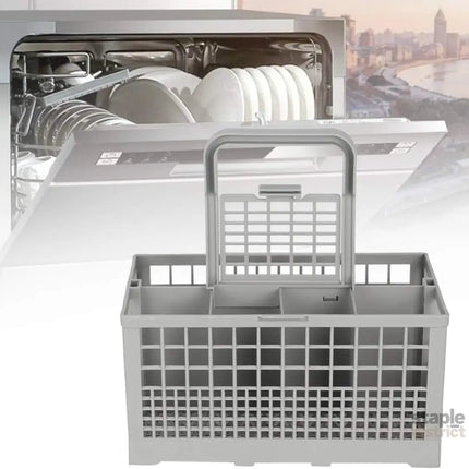 CARLA HOME 8 Slot Universal Dishwasher Cutlery Basket with Handle and Lid which Fits Most Brands (240mm X 135mm X 122mm)-2042061537945980935