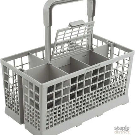 CARLA HOME 8 Slot Universal Dishwasher Cutlery Basket with Handle and Lid which Fits Most Brands (240mm X 135mm X