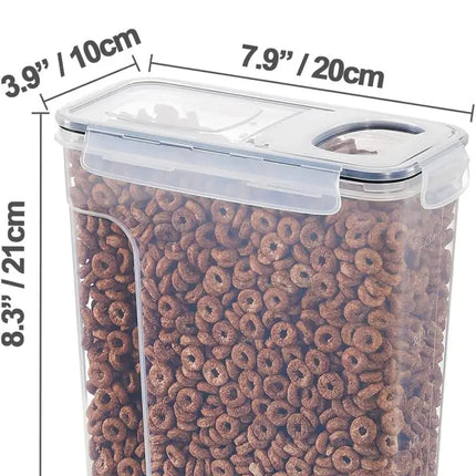 CARLA HOME Airtight Cereal Storage Containers BPA-Free Food Dispensers with Pouring Lids for Pantry & Kitchen (4 Pack 2,5L)-2050057506704723970