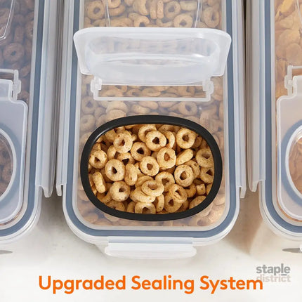 CARLA HOME Airtight Cereal Storage Containers BPA-Free Food Dispensers with Pouring Lids for Pantry & Kitchen (4 Pack 2,5L)-2050057506704723974