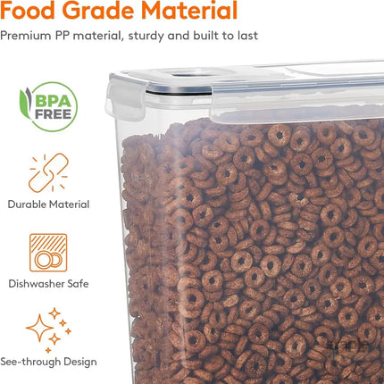 CARLA HOME Airtight Cereal Storage Containers BPA-Free Food Dispensers with Pouring Lids for Pantry & Kitchen (4 Pack 2,5L)-2050057506704723973