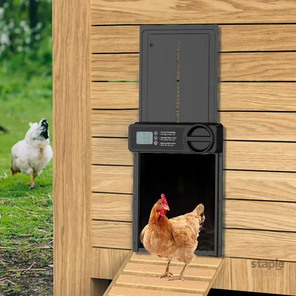 CARLA HOME Automatic Chicken Coop Door Opener with Timer Control, Anti-Pinch Protection, LCD Display & Battery Powered for Backyard Chickens-2050057507816214528