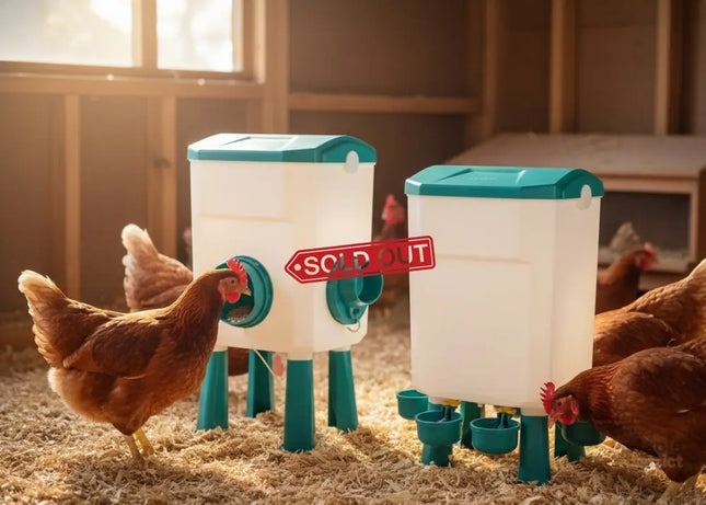 CARLA HOME Automatic Chicken Feeder Waterer Set with 8KG Food 7L Water Capacity for Coop, Chickens, Ducks, Quails (Blue)-2050057513969258497