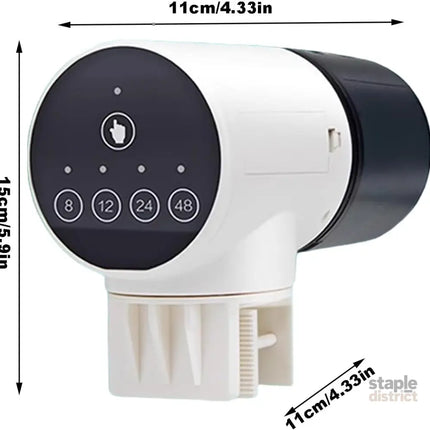 CARLA HOME Automatic Fish Feeder with Timer, Moistureproof Dispenser & Rechargeable Feeding for Aquarium or Tank-2050057508931899396