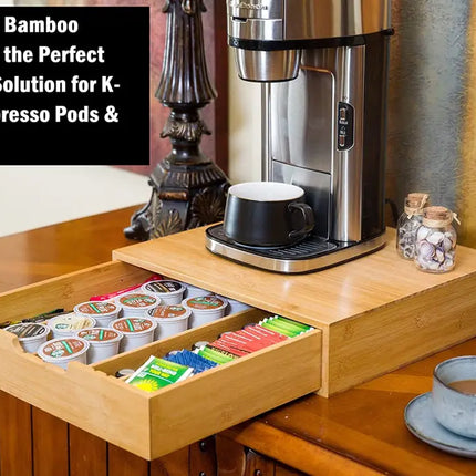 CARLA HOME Bamboo K-Cup Coffee Pod Holder Storage Organizer  for Kitchen, Jewelry and Cosmetic-2042061556757434370
