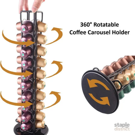 CARLA HOME Coffee Pods Holder Storage Compatible with 40 Nespresso Pods-2042061546057764868