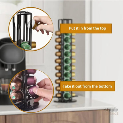 CARLA HOME Coffee Pods Holder Storage Compatible with 40 Nespresso Pods-2042061546057764871