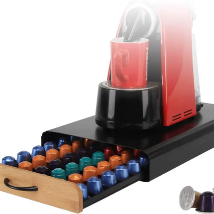 CARLA HOME Coffee Pods Holder Storage Drawer Compatible with 60 Nespresso Pods for Kitchen Storage & Organisation