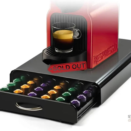 CARLA HOME Coffee Pods Holder Storage Drawer Compatible with 60 Nespresso Pods for Kitchen Storage & Organisation, Nespresso Pod Holder Coffee Machine for Home Storage (Black)-2042061550453395456