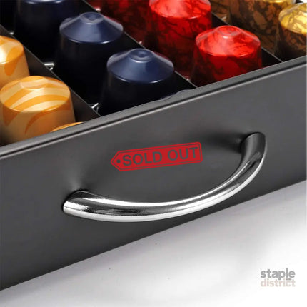 CARLA HOME Coffee Pods Holder Storage Drawer Compatible with 60 Nespresso Pods for Kitchen Storage & Organisation, Nespresso Pod Holder Coffee Machine for Home Storage (Black)-2042061550453395459