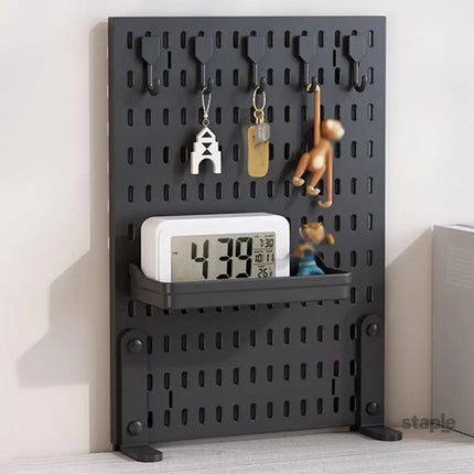 CARLA HOME Desk Pegboard Organizer Kit with Hooks Tray & Mount Ideal for Office Gaming Setup & Home Workspace