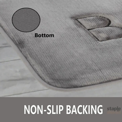 CARLA HOME Extra Thick Memory Foam & Super Comfort Bath Rug Mat for Bathroom (60 x 40 cm, Grey)-2042061541351755782