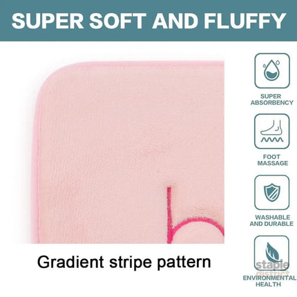 CARLA HOME Extra Thick Memory Foam & Super Comfort Bath Rug Mat for Bathroom (60 x 40 cm, Pink)-2042061541112680453