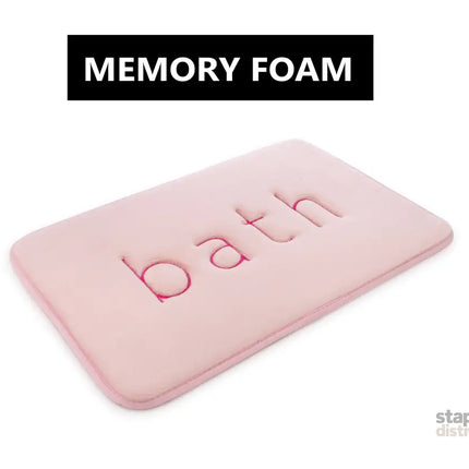 CARLA HOME Extra Thick Memory Foam & Super Comfort Bath Rug Mat for Bathroom (60 x 40 cm, Pink)-2042061541112680451