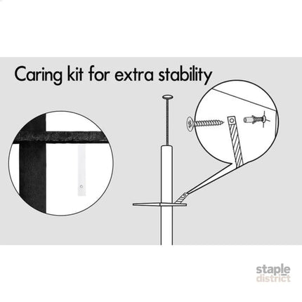 CARLA HOME Floor to Ceiling Cat Tree Tower  with Adjustable Height 230-286cm for Indoor Cats (Black)-2050057519186972678