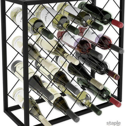 CARLA HOME Freestanding Metal Wine Rack for 25 Bottles-2042061568178524161