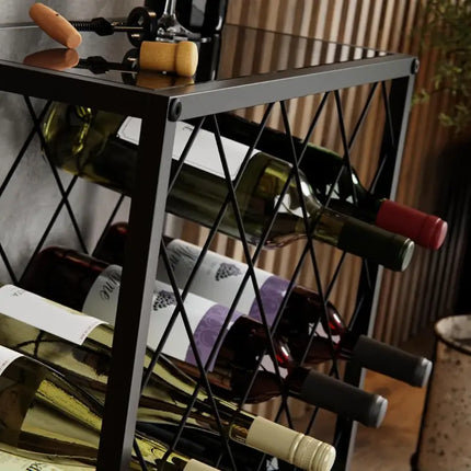CARLA HOME Freestanding Metal Wine Rack for 25 Bottles-2042061568178524163