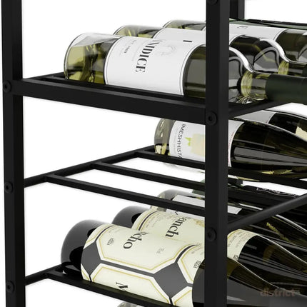 CARLA HOME Freestanding Wine Rack for 20 Bottles with Wood Countertop and Sturdy Metal Frame-2042061569118048264