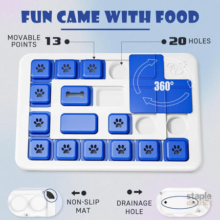 CARLA HOME Interactive Dog Puzzle Toy Slow Feeder Treat Dispenser for Dogs & Cats-2050057508600549380