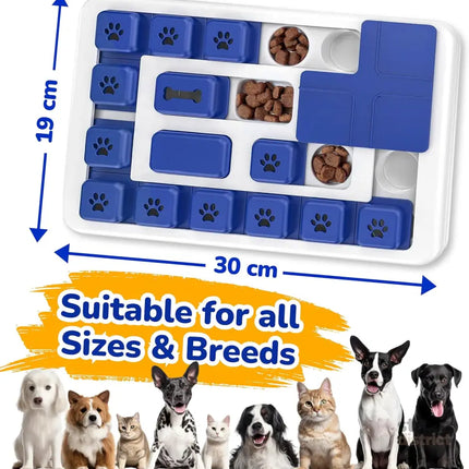 CARLA HOME Interactive Dog Puzzle Toy Slow Feeder Treat Dispenser for Dogs & Cats-2050057508600549381