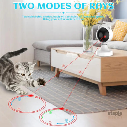 CARLA HOME Interactive Laser Toy for Cats with Adjustable Angle, USB Rechargeable & 2 Speed Modes-2050057508759932931