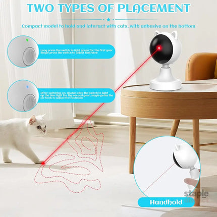 CARLA HOME Interactive Laser Toy for Cats with Adjustable Angle, USB Rechargeable & 2 Speed Modes-2050057508759932934