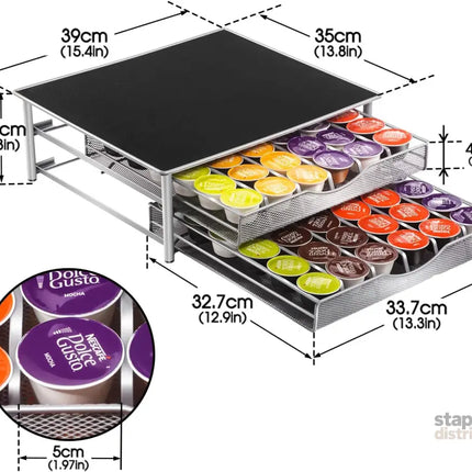 CARLA HOME K-Cup Coffee Pod Drawer for 72 Coffee Pods Storage for Home Kitchen Counter Organizer - Appliances > Kitchen