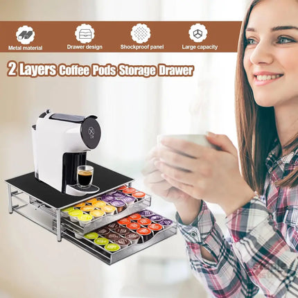 CARLA HOME K-Cup Coffee Pod Drawer for 72 Coffee Pods Storage for Home Kitchen Counter Organizer - Appliances > Kitchen