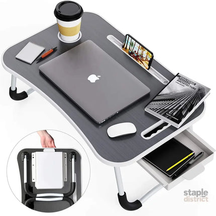 CARLA HOME Laptop Bed Desk with Storage and foldable legs for Adults, Kids & Home Office-2042061547840344064
